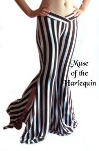Muse of the Harlequin flare-legged belly dance pants