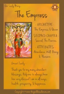Our Lady Mary Prayer Card - The Empress