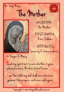 Our Lady Mary Prayer Card...The Mother