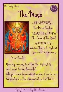 The Muse- Prayer card number seven